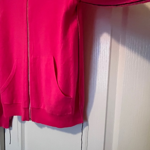 Vibrant Pink Zip-Up Hoodie - Picture 4 of 6